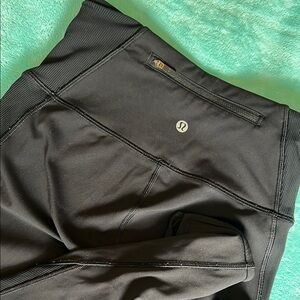 Lulu Black High-Waisted running Leggings